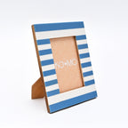Blue Striped Resin Photo Frame 4x6 Inch