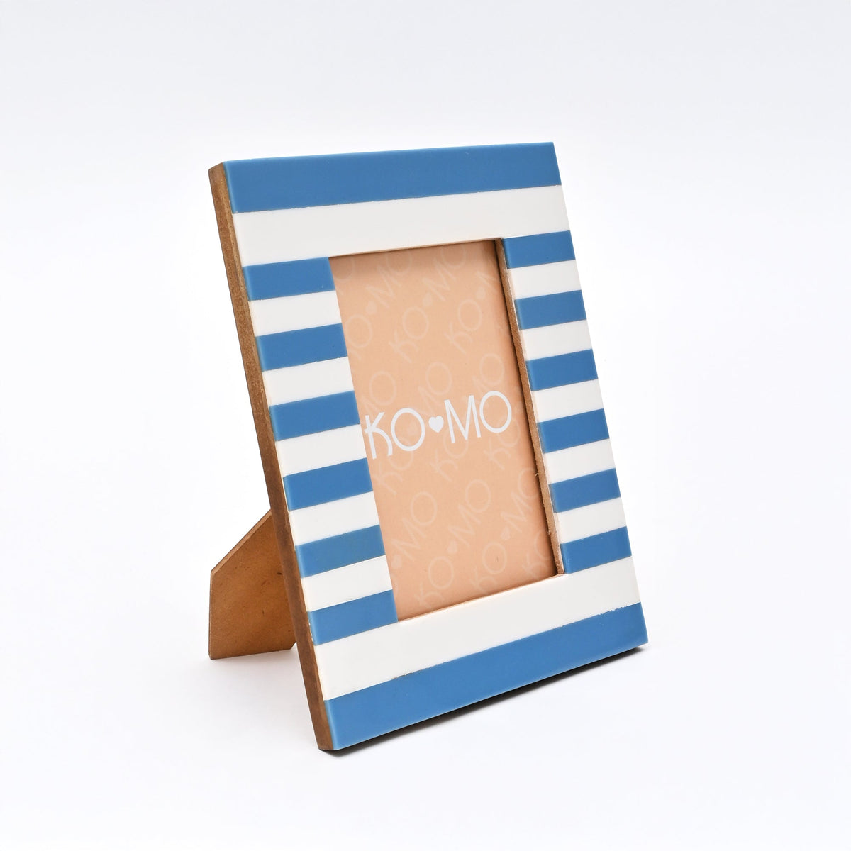 Blue Striped Resin Photo Frame 4x6 Inch
