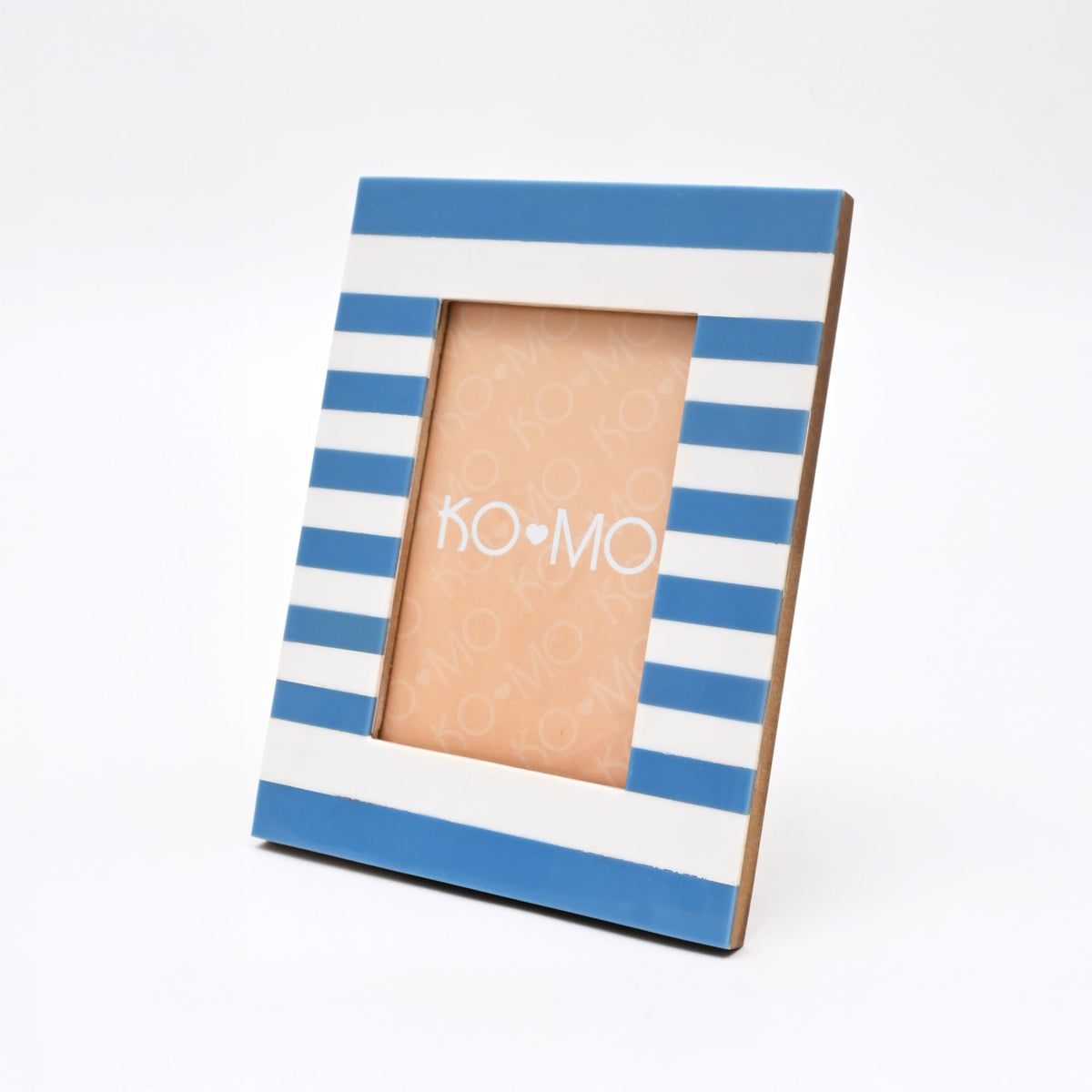 Blue Striped Resin Photo Frame 4x6 Inch