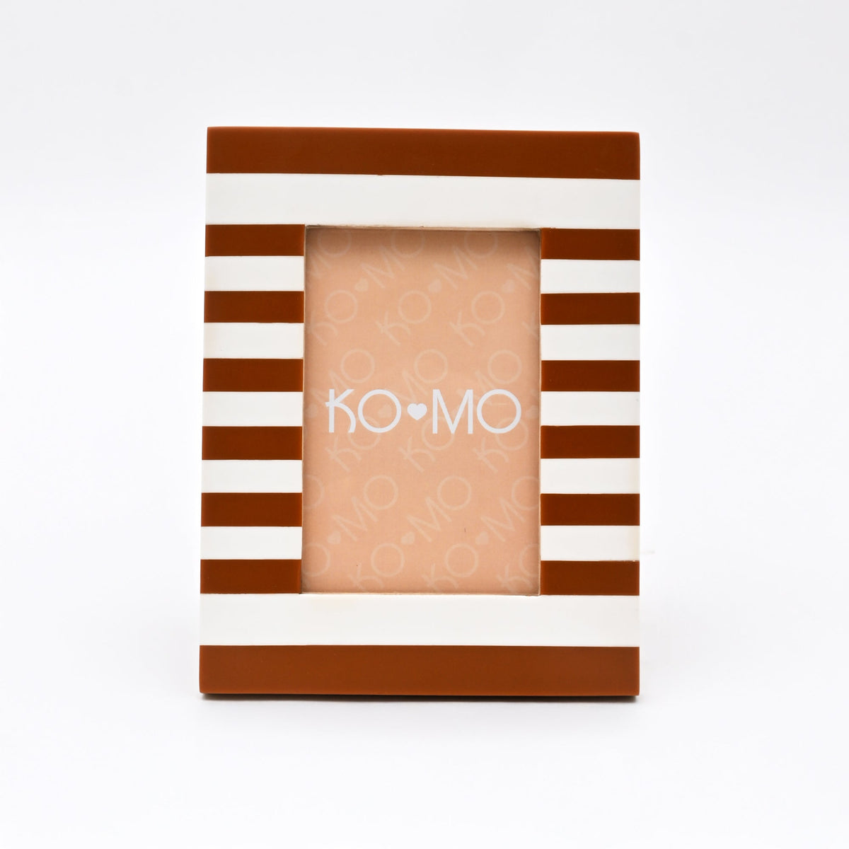 Brown Striped Resin Photo Frame 4x6 Inch