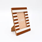 Brown Striped Resin Photo Frame 4x6 Inch