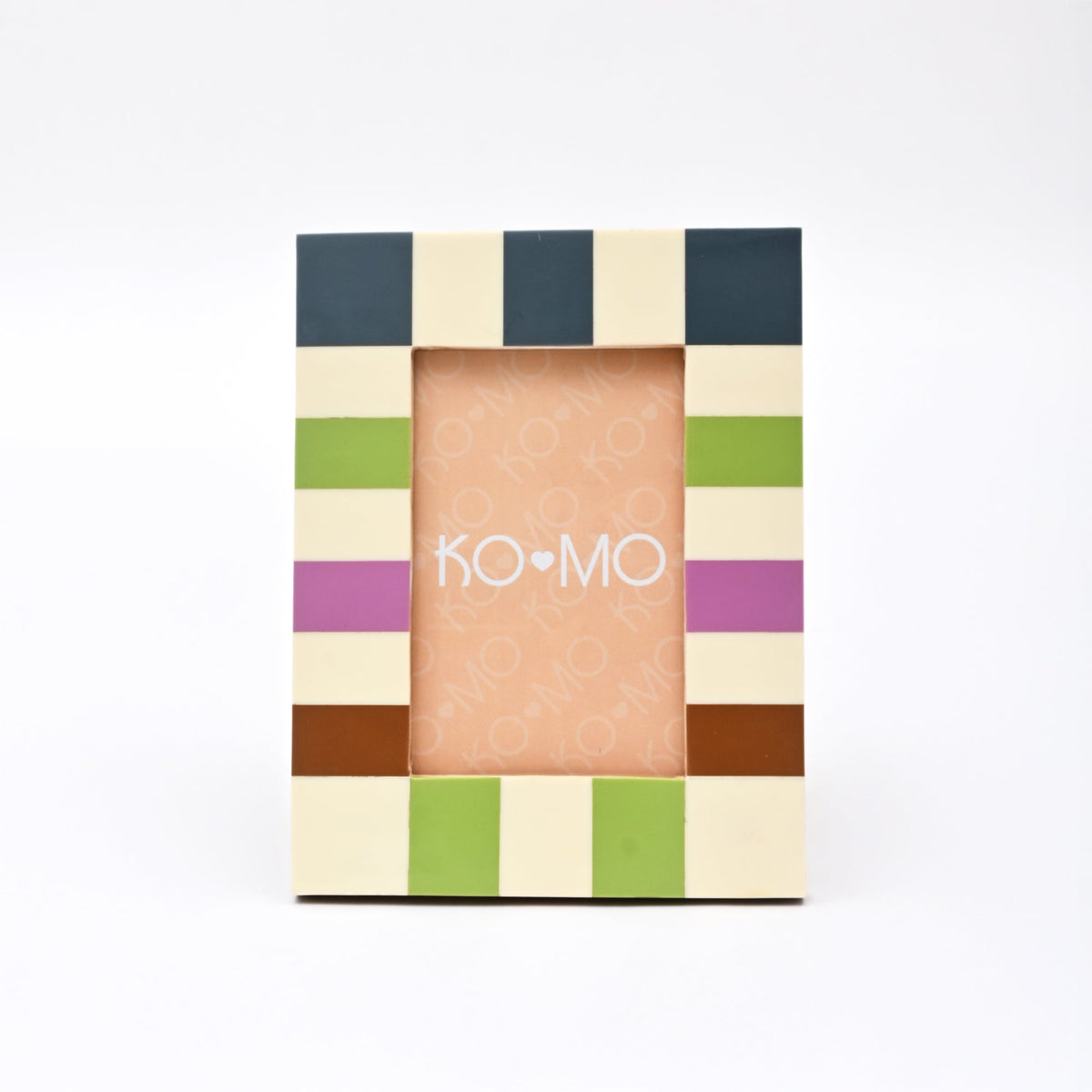 Checkered Resin Photo Frame 4x6 Inch Glossy