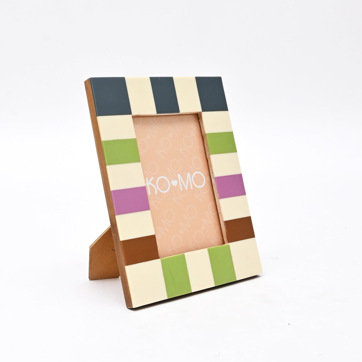 Checkered Resin Photo Frame 4x6 Inch Glossy