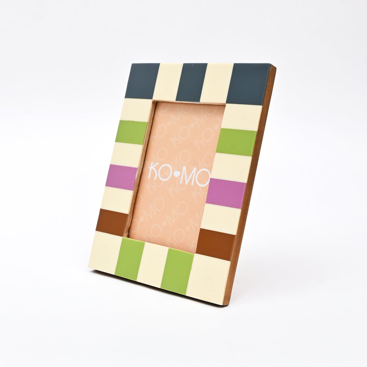 Checkered Resin Photo Frame 4x6 Inch Glossy