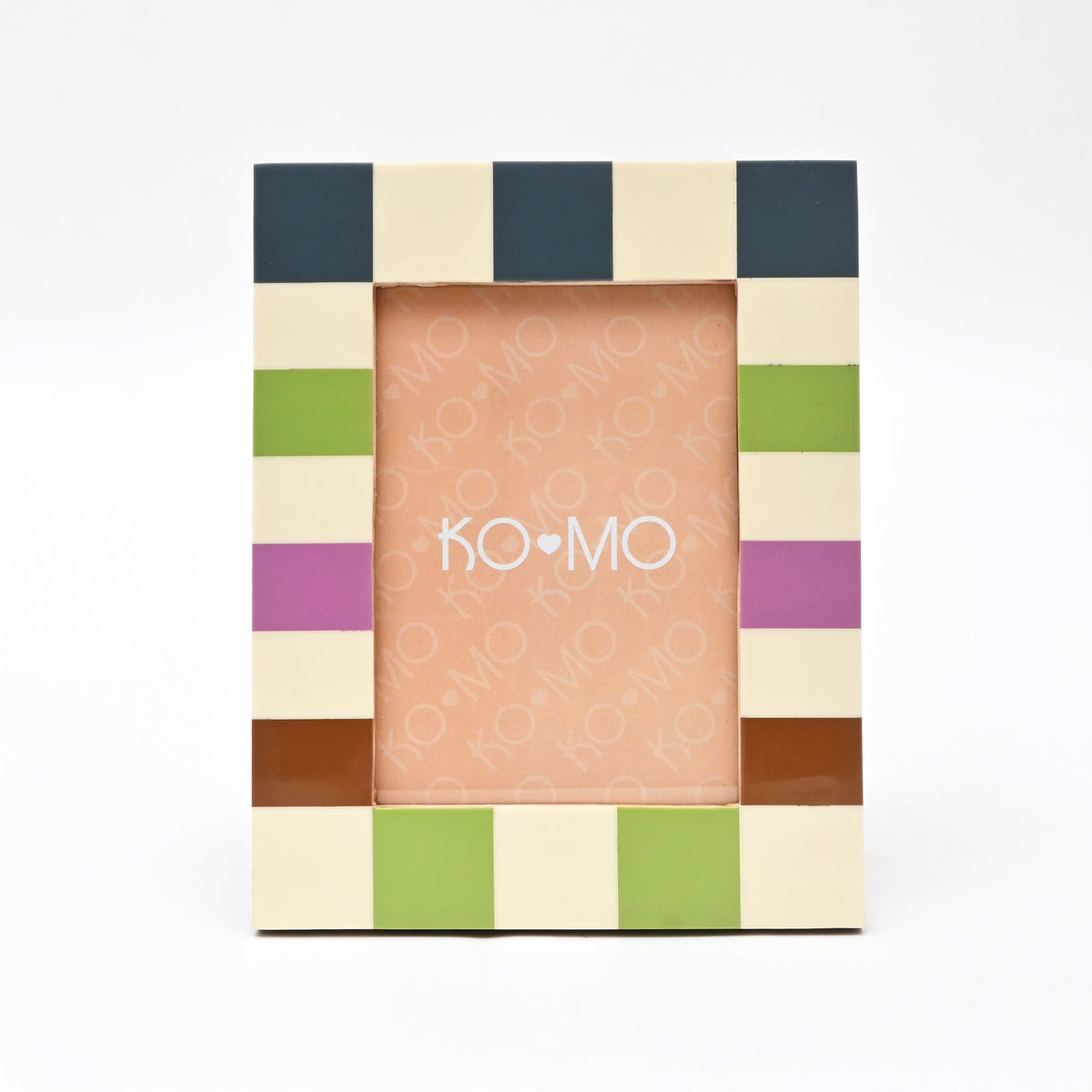 Checkered Resin Photo Frame 5x7 Inch Glossy