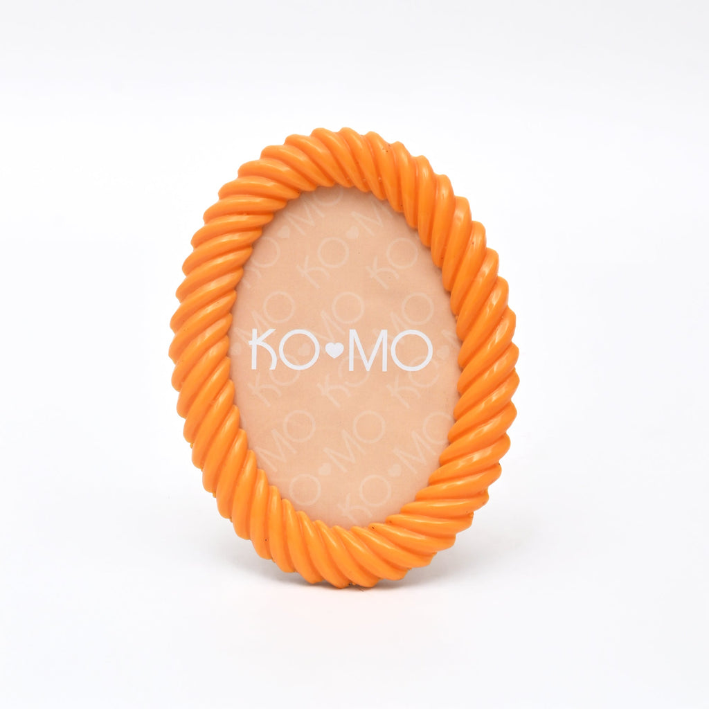 Orange Terrazzo Oval Resin Photo Frame 4x6 Inch