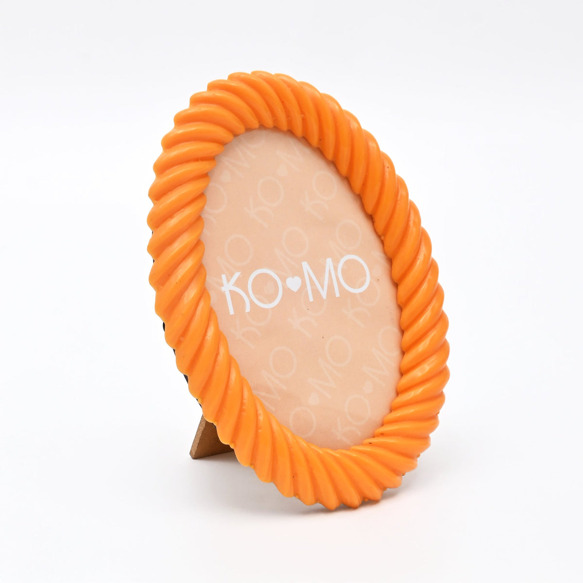 Orange Terrazzo Oval Resin Photo Frame 4x6 Inch