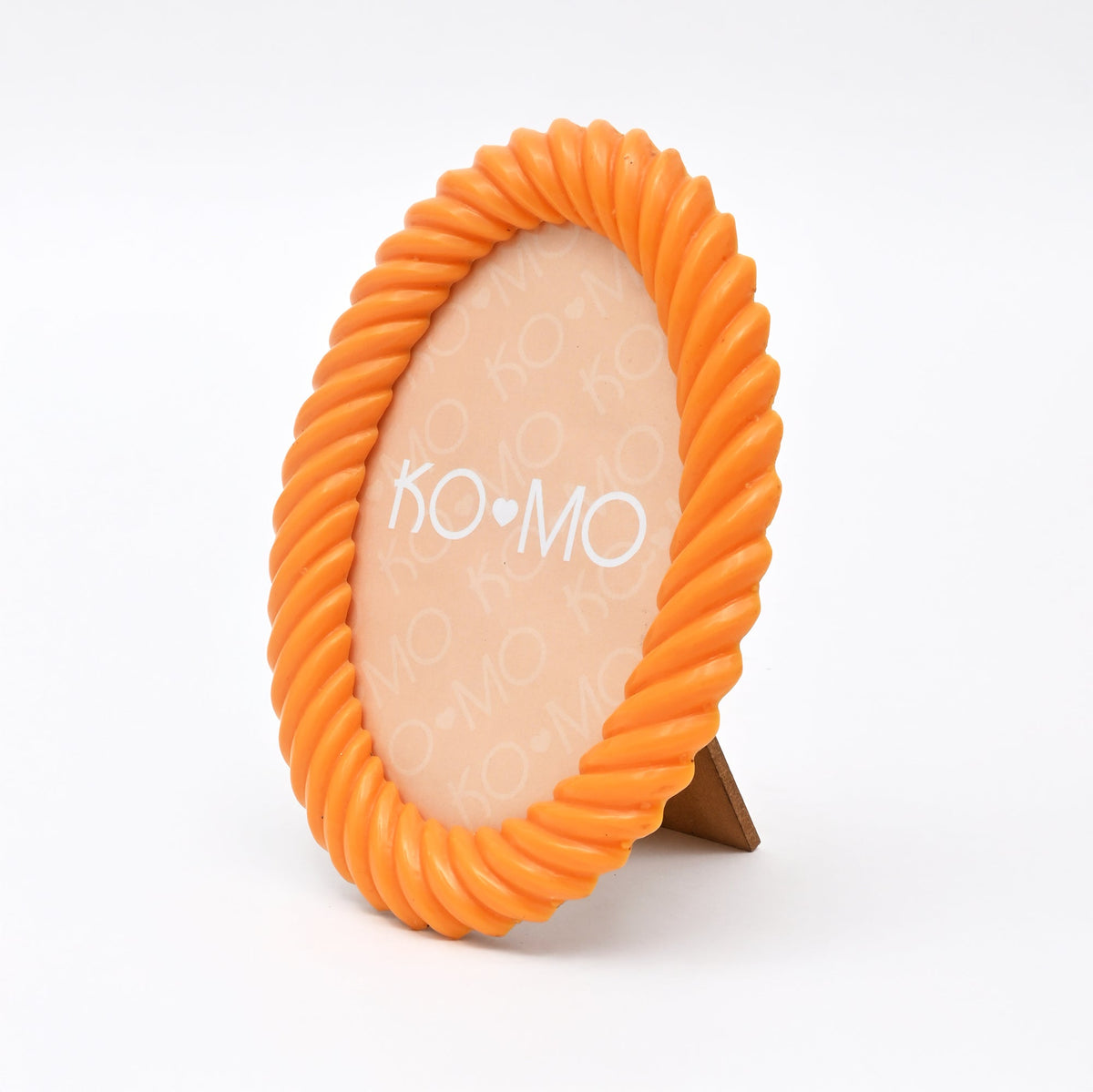Orange Terrazzo Oval Resin Photo Frame 4x6 Inch