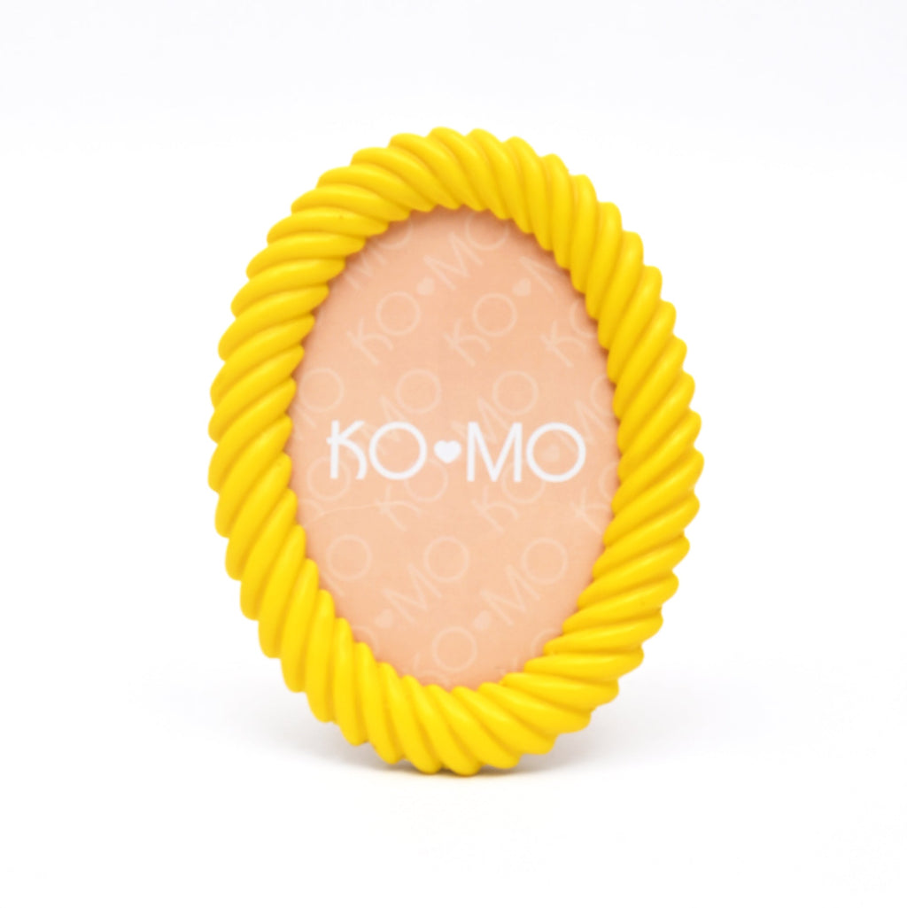 Yellow Terrazzo Oval Resin Photo Frame 4x6 Inch