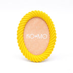 Yellow Terrazzo Oval Resin Photo Frame 4x6 Inch