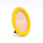Yellow Terrazzo Oval Resin Photo Frame 4x6 Inch