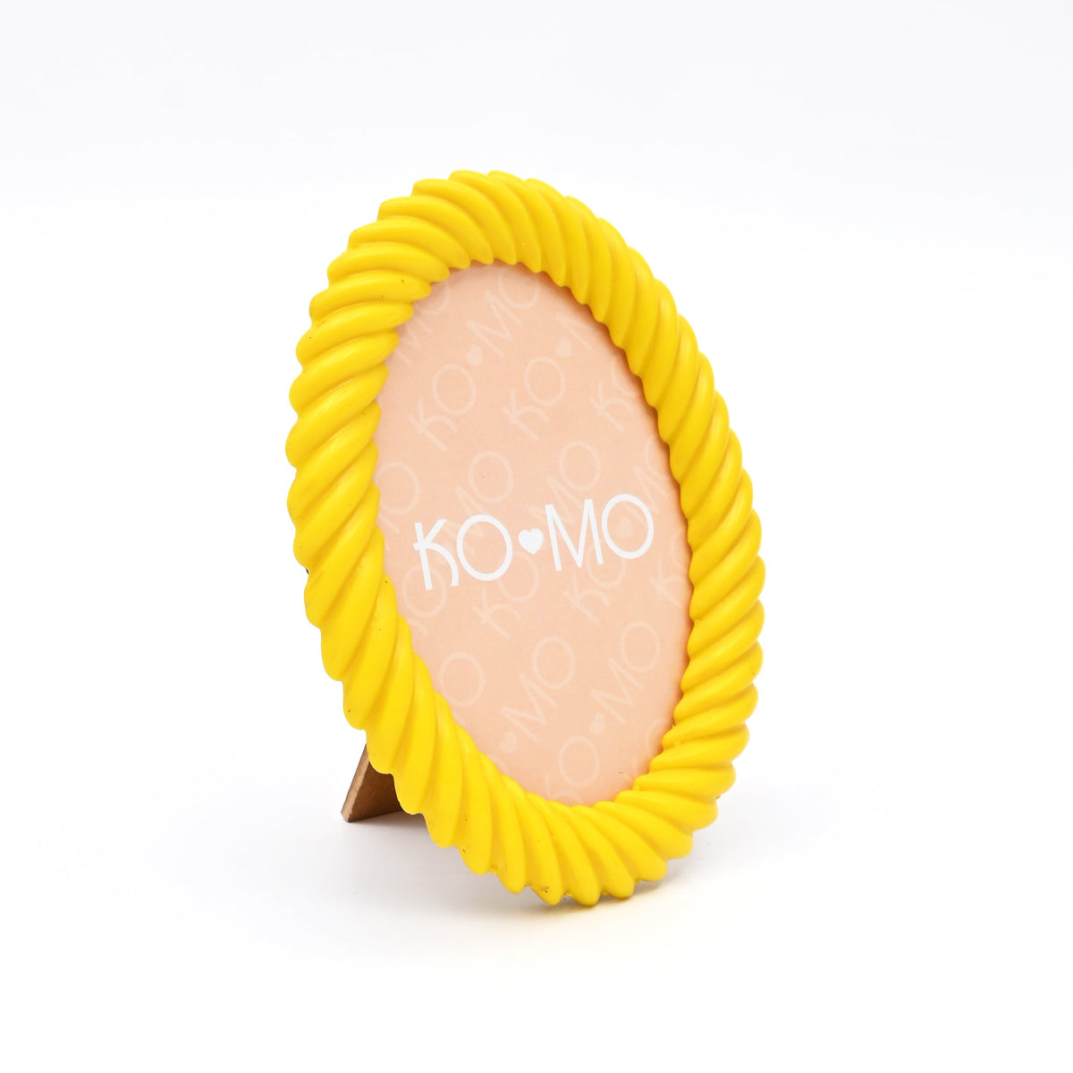 Yellow Terrazzo Oval Resin Photo Frame 4x6 Inch