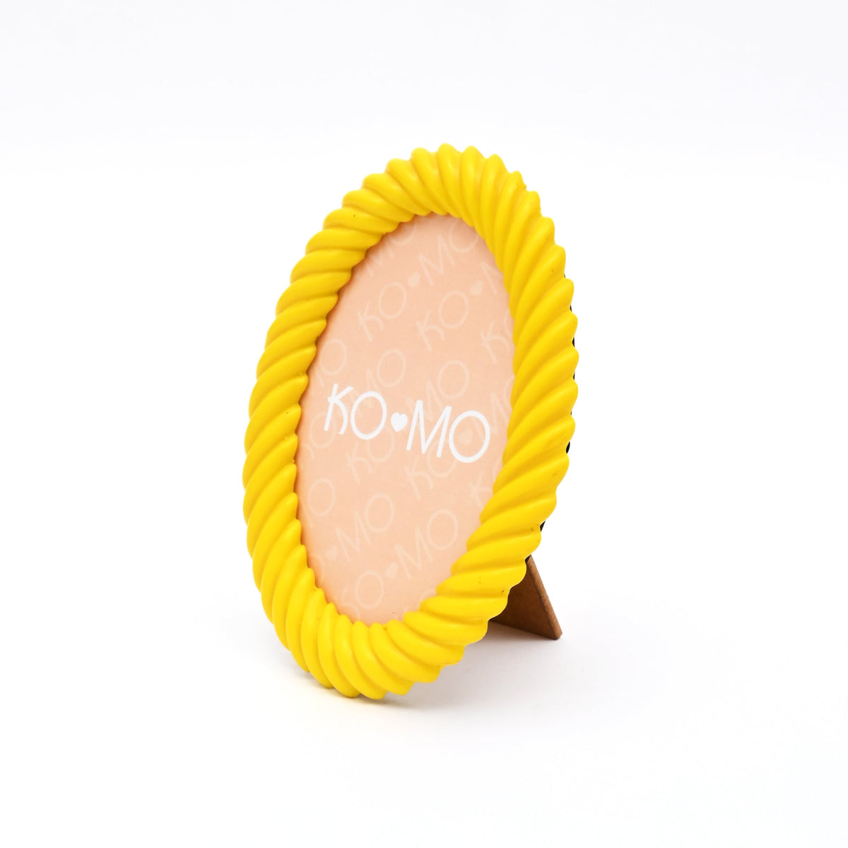 Yellow Terrazzo Oval Resin Photo Frame 4x6 Inch