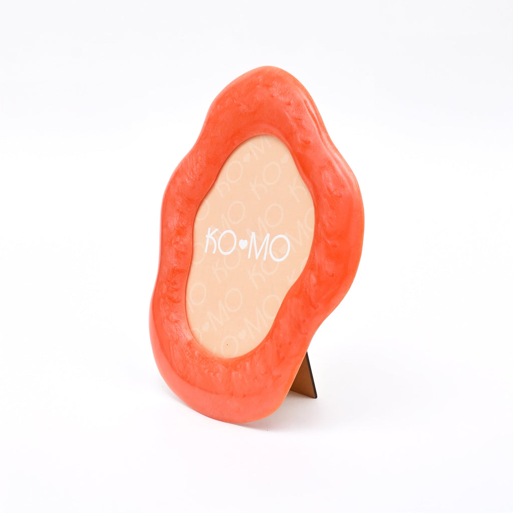 Orange Organic Shape Resin Photo Frame 5x7 Inch