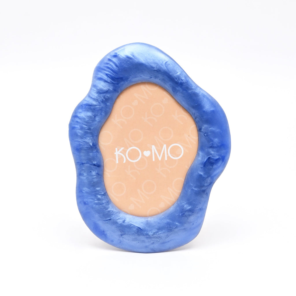 Blue Organic Shape Resin Photo Frame 5x7 Inch