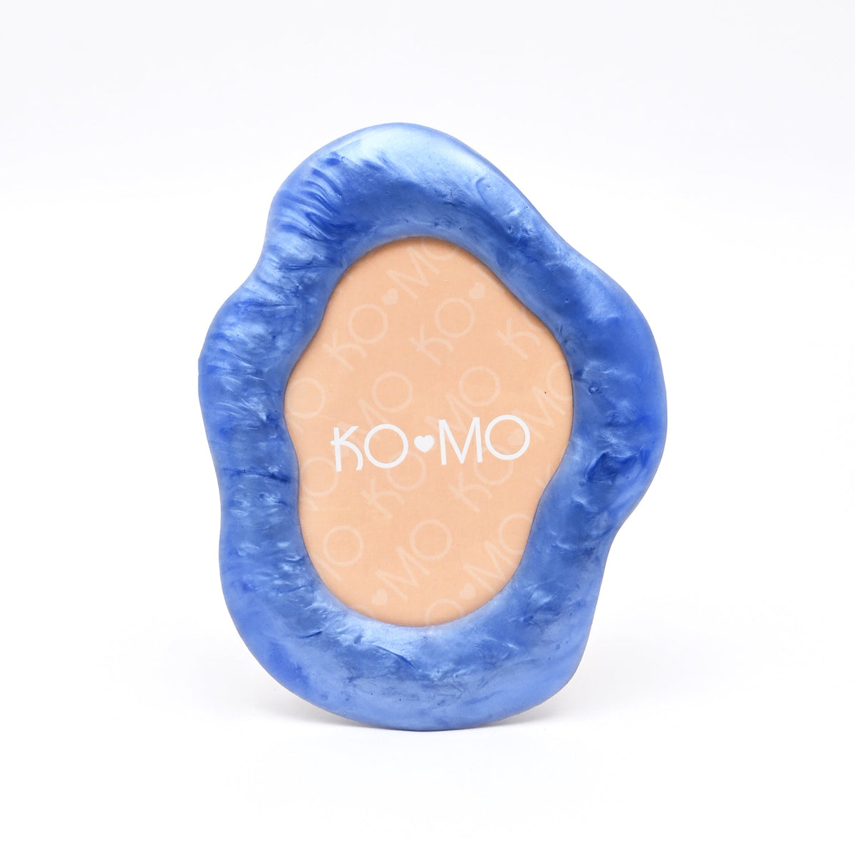 Blue Organic Shape Resin Photo Frame 5x7 Inch