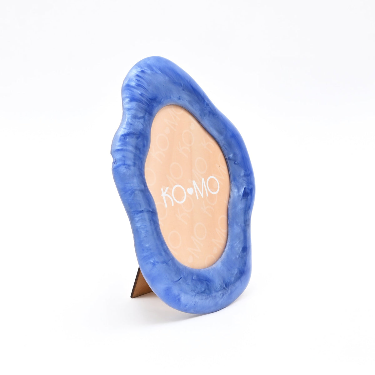 Blue Organic Shape Resin Photo Frame 5x7 Inch