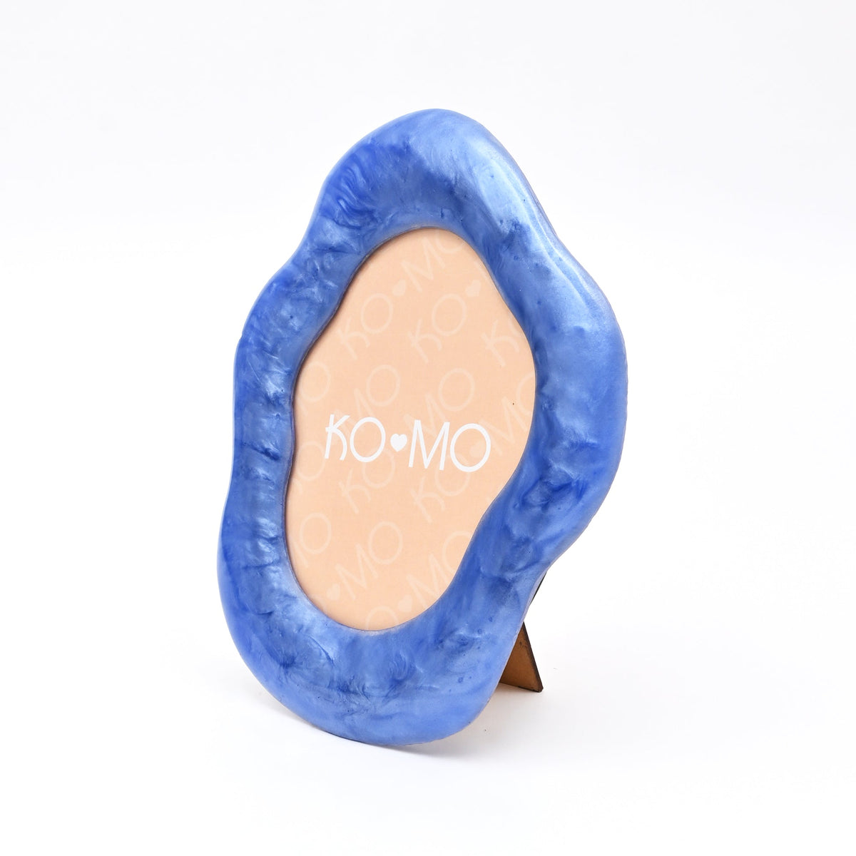 Blue Organic Shape Resin Photo Frame 5x7 Inch