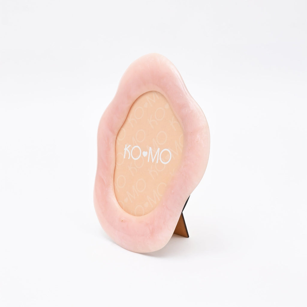 Pink Organic Shape Resin Photo Frame 5x7 Inch