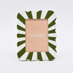 Green & White Scallop Resin Photo Frame 5x7 Inch