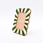 Green & White Scallop Resin Photo Frame 5x7 Inch