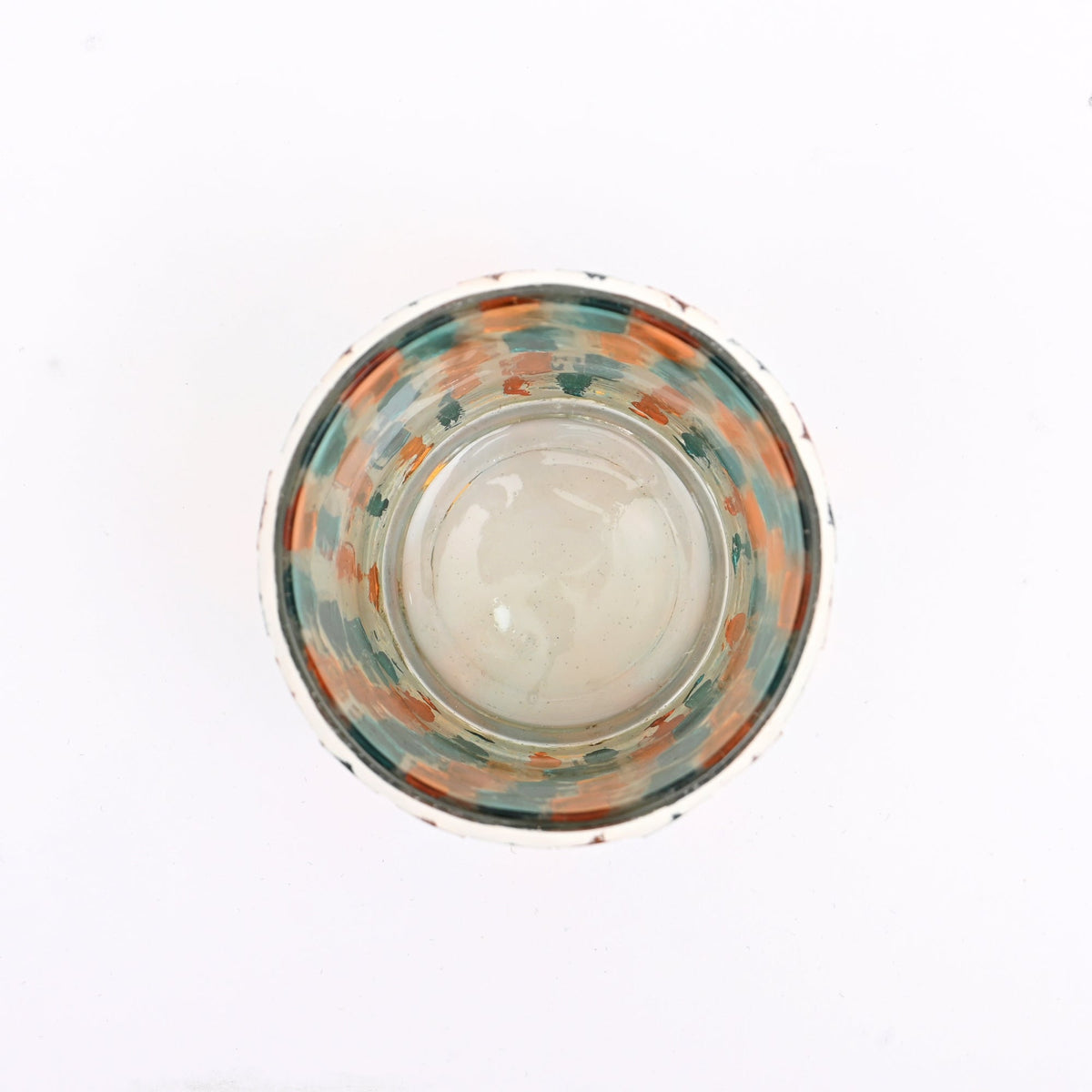 Round Mosaic Glass Votive Tealight Candle Holder