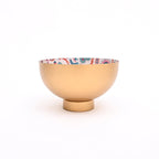 Round Enamel Metal Serving Bowl, Rustic Tableware