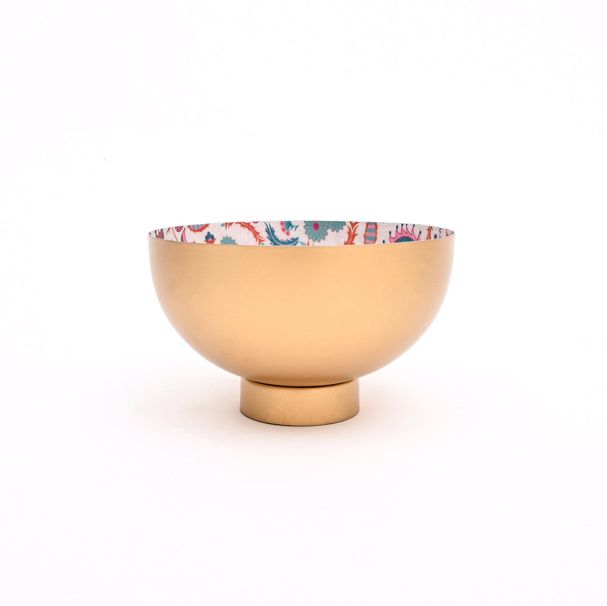 Round Enamel Metal Serving Bowl, Rustic Tableware