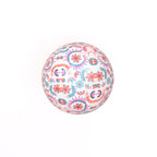 Round Enamel Metal Serving Bowl, Rustic Tableware
