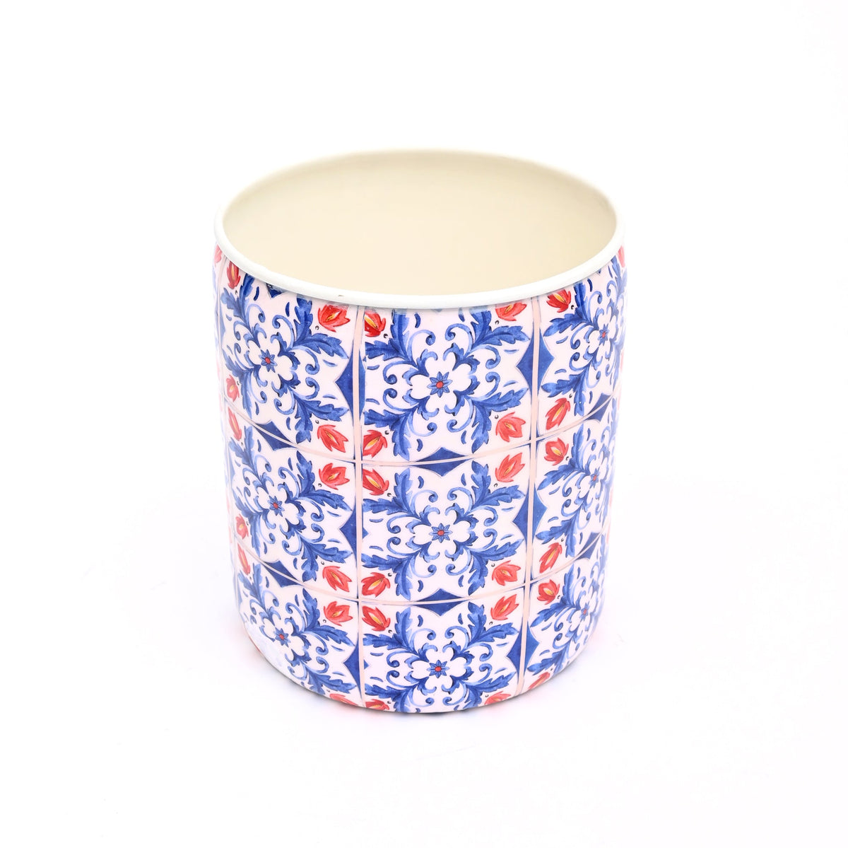 Large Round Floral Planter for Garden & Home