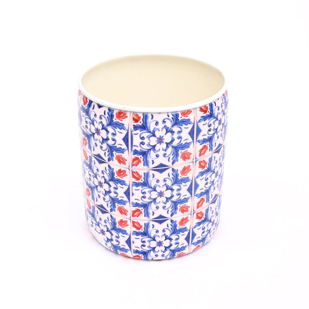 Small Round Floral Planter for Indoor & Outdoor