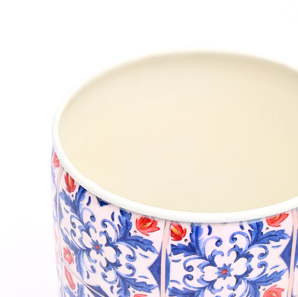 Small Round Floral Planter for Indoor & Outdoor