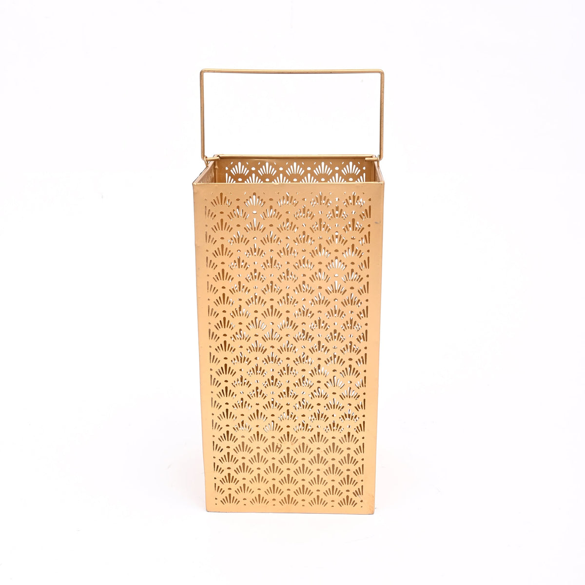 Metal Jali Lantern with Handle, Vintage Hanging