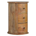 Handcrafted Solid Mango Wood Chest of Drawers – Brown Finish, Natural Grain & Knot Variations