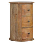 Handcrafted Solid Mango Wood Chest of Drawers – Brown Finish, Natural Grain & Knot Variations