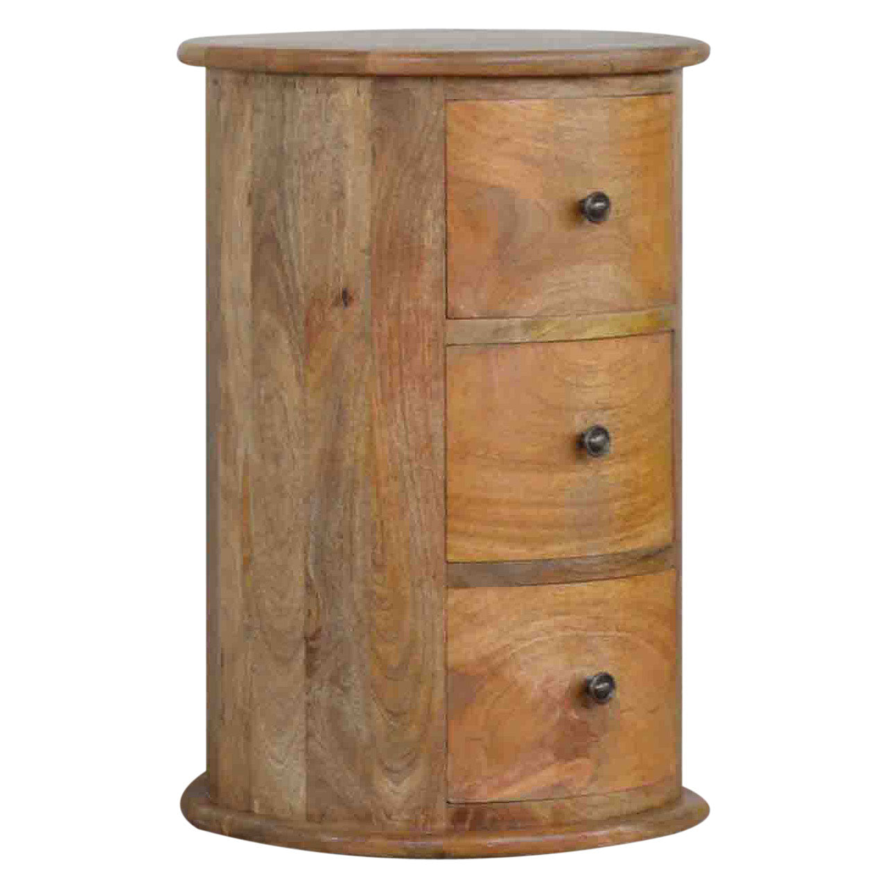 Handcrafted Solid Mango Wood Chest of Drawers – Brown Finish, Natural Grain & Knot Variations