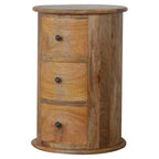 Handcrafted Solid Mango Wood Chest of Drawers – Brown Finish, Natural Grain & Knot Variations