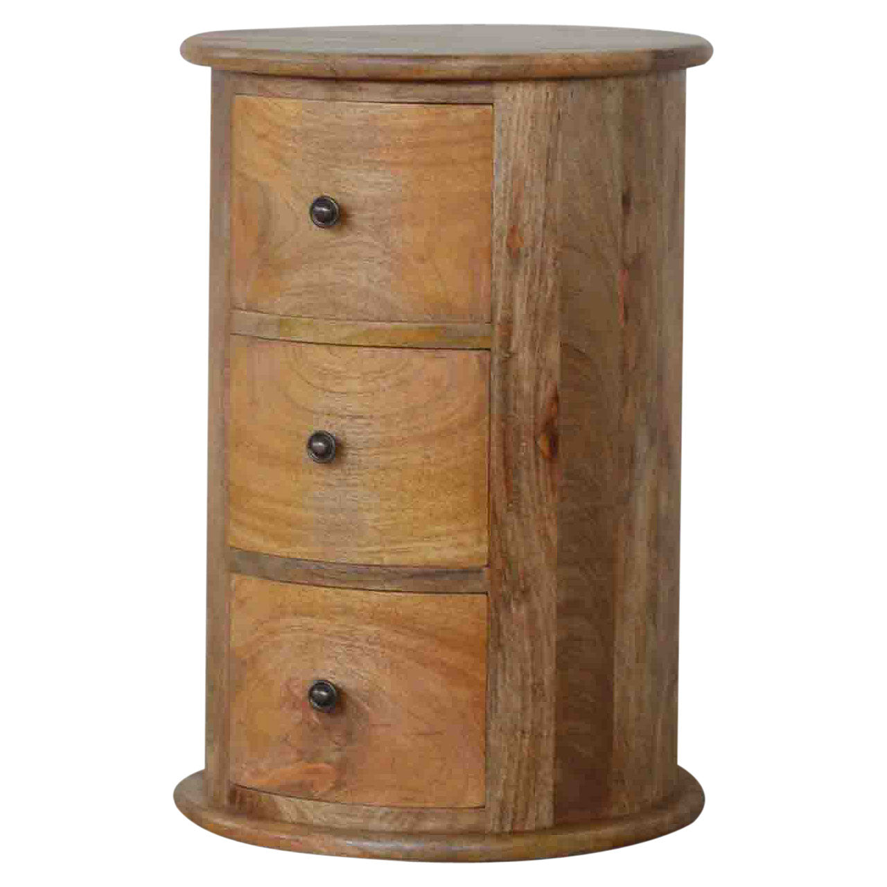 Handcrafted Solid Mango Wood Chest of Drawers – Brown Finish, Natural Grain & Knot Variations