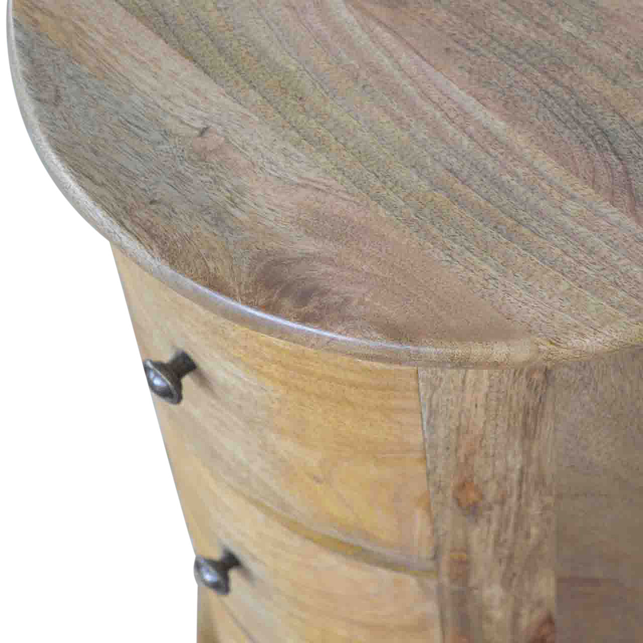 Handcrafted Solid Mango Wood Chest of Drawers – Brown Finish, Natural Grain & Knot Variations