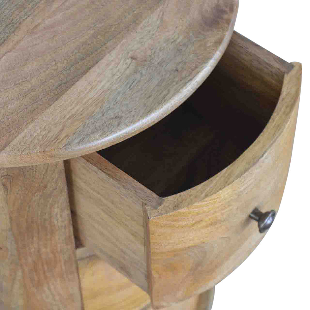 Handcrafted Solid Mango Wood Chest of Drawers – Brown Finish, Natural Grain & Knot Variations