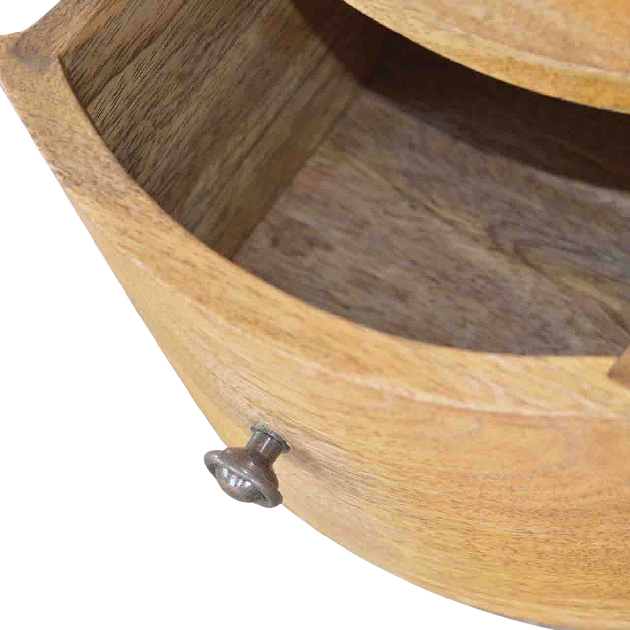 Handcrafted Solid Mango Wood Chest of Drawers – Brown Finish, Natural Grain & Knot Variations