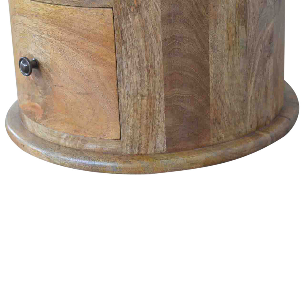 Handcrafted Solid Mango Wood Chest of Drawers – Brown Finish, Natural Grain & Knot Variations