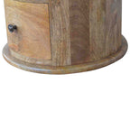 Handcrafted Solid Mango Wood Chest of Drawers – Brown Finish, Natural Grain & Knot Variations