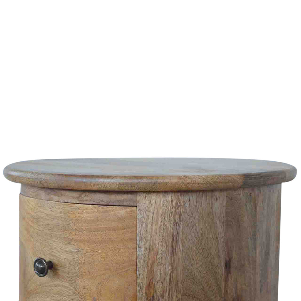 Handcrafted Solid Mango Wood Chest of Drawers – Brown Finish, Natural Grain & Knot Variations