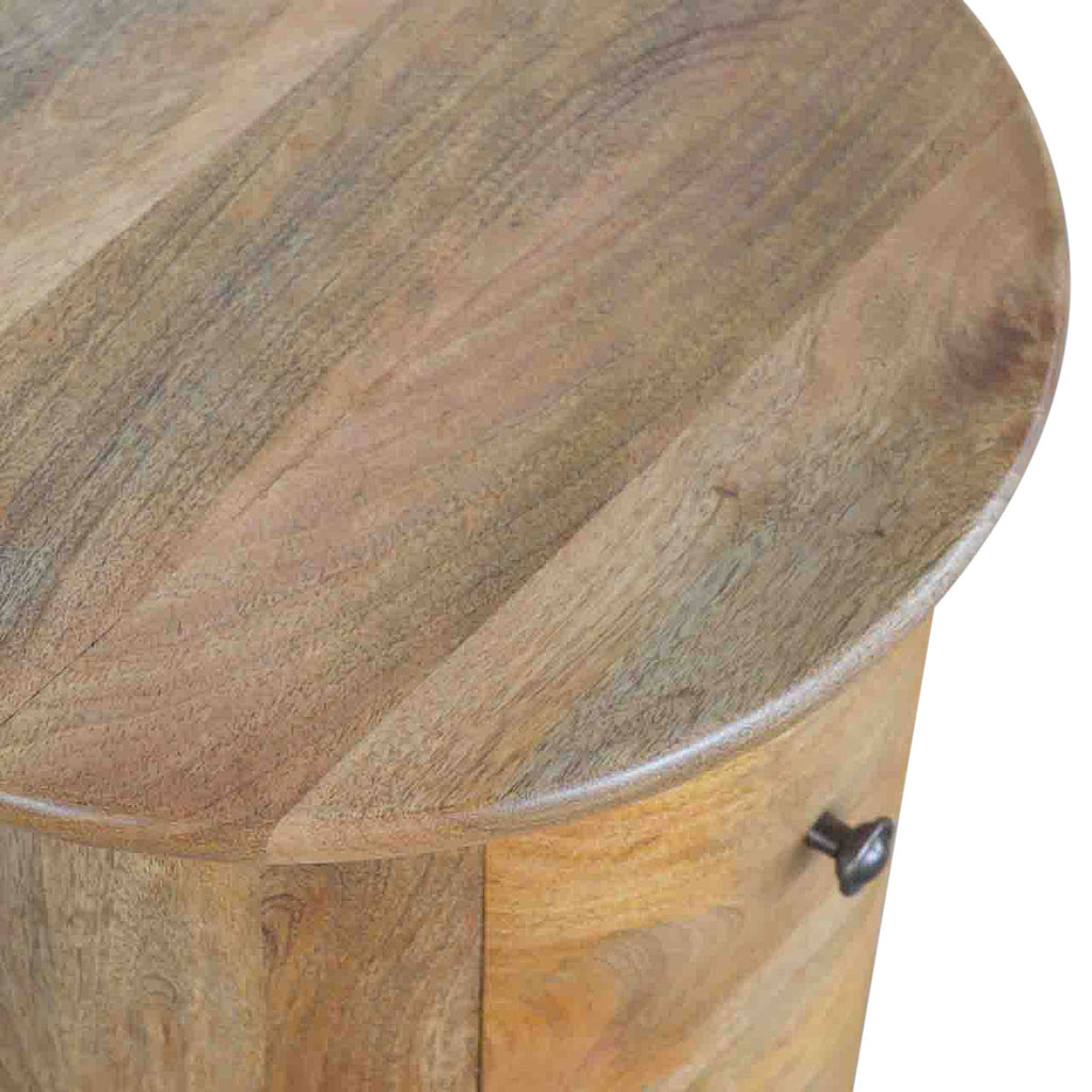 Handcrafted Solid Mango Wood Chest of Drawers – Brown Finish, Natural Grain & Knot Variations