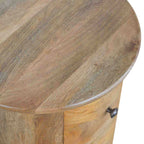 Handcrafted Solid Mango Wood Chest of Drawers – Brown Finish, Natural Grain & Knot Variations