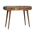 Elegant Solid Mango Wood Dressing Table – Chestnut Finish, 3 Drawers