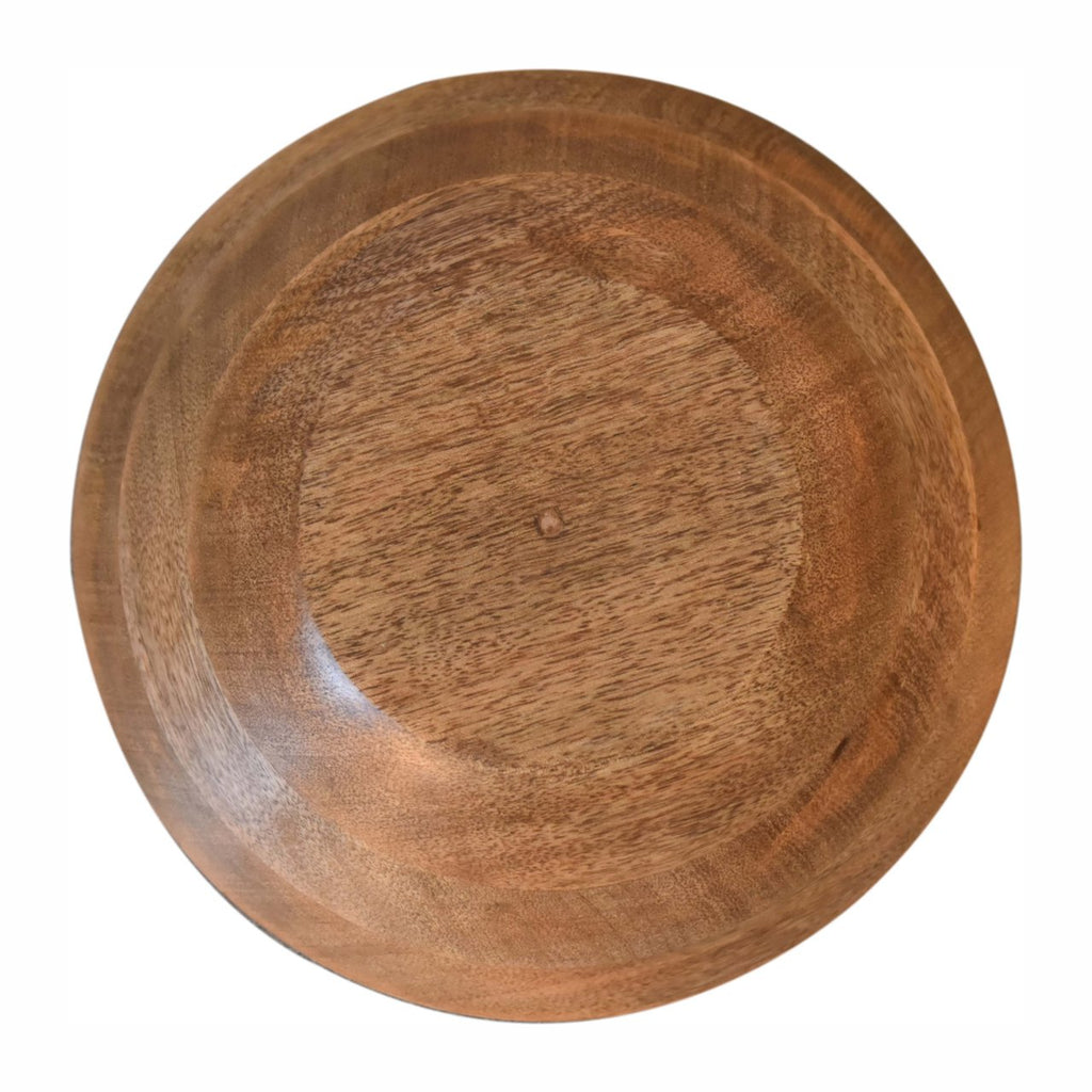 Decorative Solid Mango Wood Bowl Set – Chestnut Finish, Decorative Serving Bowls