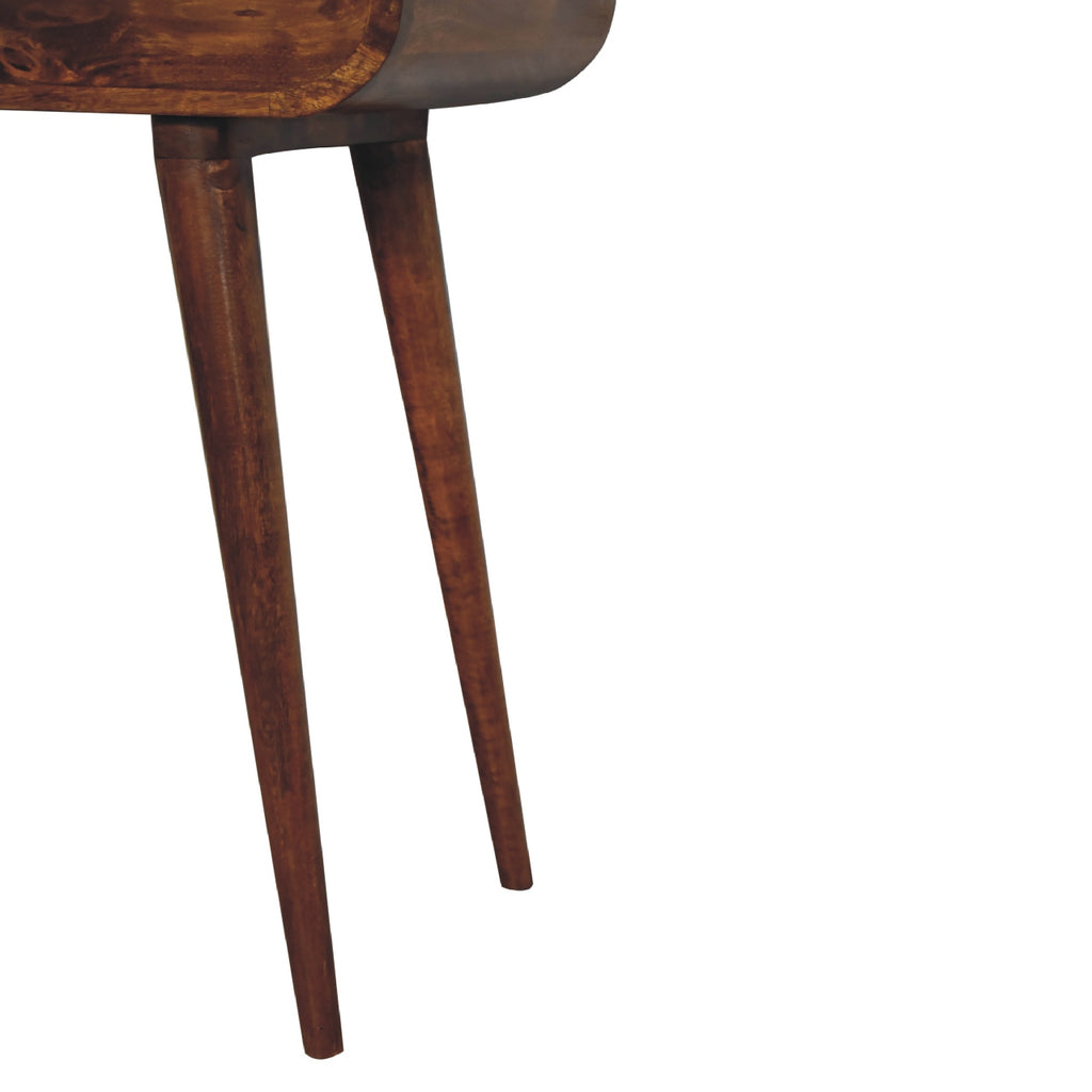 Handcrafted Solid Mango Wood Dressing Table – Chestnut Finish, Jewelry Storage Compartments