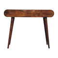 Elegant Solid Mango Wood Dressing Table – Chestnut Finish, 3 Drawers (80x100x40cm)